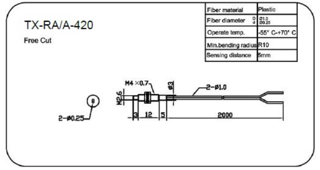 M4高精反射型光纖傳感器（TX-RA/A-410）